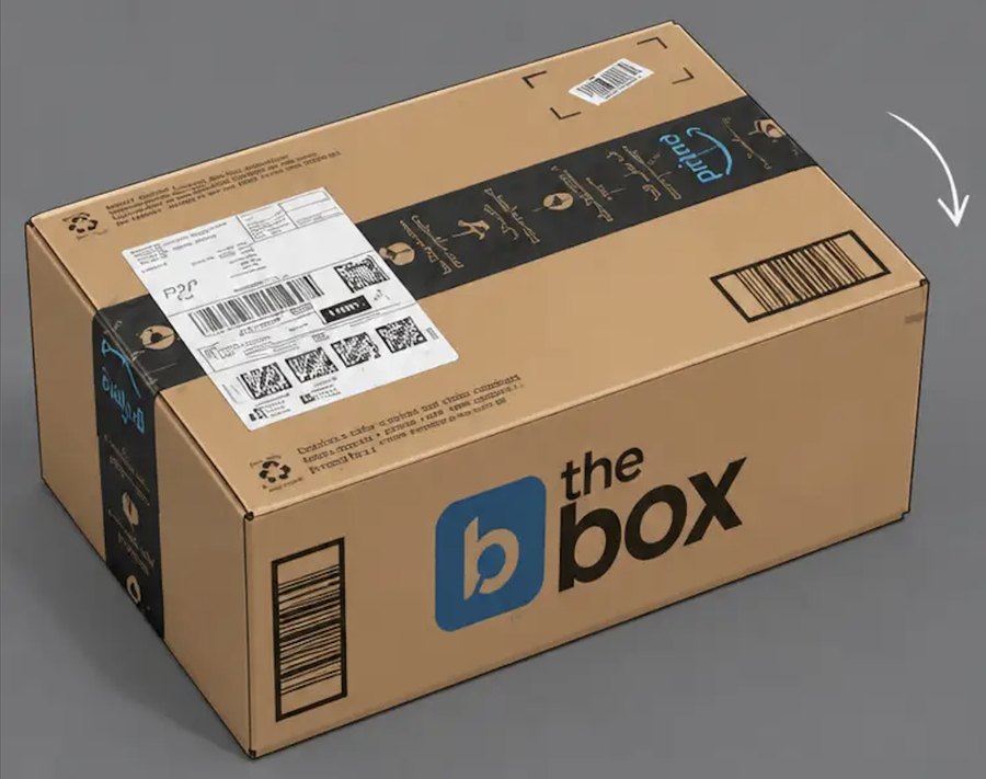 Caixa lacrada da The Box pronta para envio